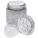 Fig & Leaf 40 Pack Premium 6INCH Round Foil Pans With Plastic Dome Lids Hea.... Fixed Price $33.36.