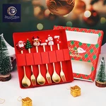 Cutlery Set Christmas Gold Spoon And Fork 6-PIECE Holiday Flatware. Fixed Price $13.99.