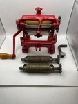 Antique Red Vitantonio Hand Crank Pasta Maker/roller - Cast Iron 2 Rollers. Fixed Price $124.99.