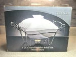 New! Godinger 1 Qt. Covered Porcelain Baker W/warmer Stand Tealight Candle- Nos!. Fixed Price $29.89.