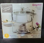 Gibson Home Langston Round Chafing Dish 4.5 Qt Stainless Steel Silver. Fixed Price $21.77.