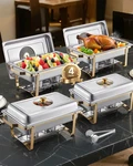 Vevor 8QT 4 Pack Rectangle Chafing Dish Buffet Set Full Size Pan Stainless Steel. Fixed Price $134.90.