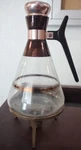 Vtg Mcm 1950S Atomic Copper Coffee Carafe From Inland Glass Works With Warmer. Fixed Price $14.99.