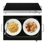 Electric Warming Tray With Adjustable Temperature Control, 25" X 15" Glass Top. Fixed Price $48.99.