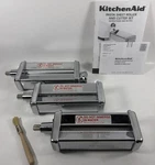 Kitchenaid Kpra 3-PIECE Pasta Roller & Cutter Attachment Set Open Box. Fixed Price $79.99.