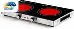 Infrared Ceramic Double Burner, 1800W Electric Countertop Hot Plate With Black. Fixed Price $79.55.