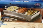 Nostalgia Electrics 3 Station Stainless Steel Buffer Server & Warming Tray. Fixed Price $49.99.