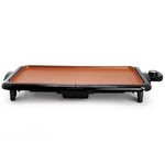 Megachef Electric Grill Griddle 18.89 In. Copper Coating 1400W Non-stick Surface. Fixed Price $55.99.