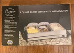 Crofton 8 Qt. Buffet Server With Warming Tray 3 Removable Containers 2.7 Each. Fixed Price $55.00.