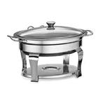 Tramontina 4.2-QUART Oval Chafing Dish Buffet Set Stainless Steel Food Warmer. Fixed Price $109.30.