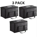 Insulated Black Catering Delivery Chafing Dish Food Full Pan Carrier Bag 3 Pack. Fixed Price $84.97.