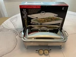 Gourmet Buffet 13-INCH Covered Dish Stainless Steel + Box Rarely Used. Fixed Price $44.99.