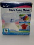 Rival Snowcone,slushes,smoothie, Shake Maker. Treat Shoppe Model IS350. Fixed Price $24.99.