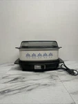 Vtg West Bend Gray With Blue 80'S Design Metal Slow Cooker Crock Pot - 4 Quart. Fixed Price $34.19.