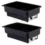 2 Pack Electric Fuel Chafer Chafing Dish Steam Full Food Water Pan Table Warmer. Fixed Price $250.00.