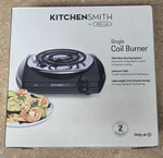 Kitchensmith By Bella Single Coil Burner 1000W Adjustable Electric Black Metal. Fixed Price $17.99.