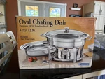 Tramontina Oval Chafing Dish Premium 18/10 Stainless Steel 4.2 Qt Warmer. Fixed Price $14.48.