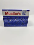 Vintage Mueller's Pasta Tin Metal Recipe Box Dated 1980 With Cards Retro. Fixed Price $13.50.