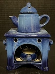 Old Fashion Stove Pot Pourri Backflow Incense Burner Ceramic Blue Tea Light. Fixed Price $36.98.