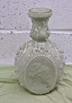 Antique Fostoria Jenny Lind Milk Glass Cameo Relief Decanter. Fixed Price $29.53.