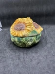 World Bazaars Sunflower Covered Bowl Ceramic Trinket Dish Floral Kitchen Decor. Fixed Price $25.99.