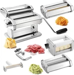 Pasta Maker Deluxe Set- Stainless Steel Machine W 3 Interchangeable Attachments-. Fixed Price $115.99.