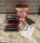 Imperia Italy Pasta Machine Red Enameled Chrome-plated Steel Williams-sonoma. Fixed Price $45.00.