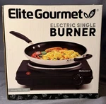 Elite Gourmet 1000W Electric Single Burner Cast Iron Hot Plate 7-SETTING. Fixed Price $20.26.