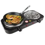 Electric Camping Double Burner Hot Plate Portable Heating Cooking Stove Dorm. Fixed Price $22.99.