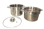 Fagor 7 Qt Ss Stock Pot Gas Electric Vitro-induction W/ Lid & Pasta Strainer. Fixed Price $45.89.