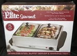 Elite Gourmet Stainless Steel Buffet Server & Warming Tray Box Sealed Nos. Fixed Price $41.99.
