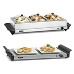 Bella 3 X 1.5 Quart Triple Electric Buffet Server Food Warming - Stainless Steel. Fixed Price $40.33.