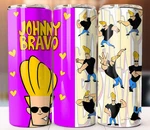 Johny Bravo 20OZ Skinny Tumbler Cup Mug Lid Straw Hot Cold Drinks. Fixed Price $19.95.