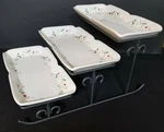 Pfaltzgraff Winterberry 3 Step Buffet Server - No Box Euc. Fixed Price $72.00.
