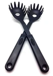 2PK Pasta Spaghetti Server Spoon Fork Scoop Kitchen Tool Utensil Noodle Claw Blk. Fixed Price $11.99.