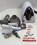 Gourmia Electric Meat Grinder, Sausage Stuffer, 3 Stainless Steel Plates. Fixed Price $34.90.