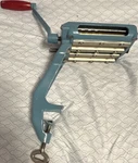 Gsd Nr. 3 Manual Hand Crank Pasta Maker Clamp-on Spaghetti Cutter Blue/white. Fixed Price $69.99.