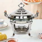 For Restaurant Round Buffet Chafing Dish Catering Food Warmer Stainless Steel. Fixed Price $54.09.