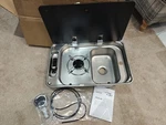 Can FL1323 Right Hand Sink Single Burner Hob Combi With Glass Lid Motorhome Boat. Fixed Price $335.86.