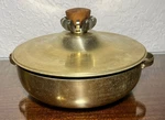 Dura Brass Three Piece Chafing Dish With Pyrex Insert And Lid. 595 Ak. Fixed Price $24.99.
