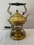 Antique Brass Teapot And Burner By Manning, Bowen & Co Pat'd Feb 15, 1898. Fixed Price $33.50.