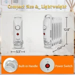 Electric Portable Space Heater 7-FIN Quite Fast Indoor Thermostat Room Radiant. Fixed Price $36.96.