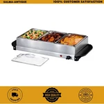 Ovente Electric Buffet Server Food Warmer 3 X 1.5 Qt Pans Stainless Tray. Fixed Price $39.99.