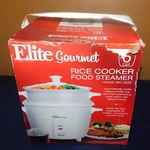 Elite Gourmet Electric 6 Cup Rice Cooker & Food Steamer ERC-003ST. Fixed Price $20.00.