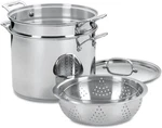Cuisinart 4PIECE Cookware Set, 12 Quarts, Chef's Classic Stainless Steel Past.... Fixed Price $191.35.