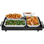 Electric Warming Tray W/ Adjustable Temperature Control Glass-top Surface Black. Fixed Price $67.99.
