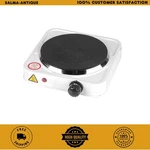 Single Burner 5.5" White Electric Hot Plate Portable Compact Countertop. Fixed Price $18.99.