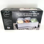 Crofton 4.5 Qt. Buffet Server With Warming Tray 3 Removable Containers. Fixed Price $39.99.