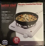 Better Chef Electric Countertop Range 1000W Single Burner White IM-305SB. Fixed Price $29.99.