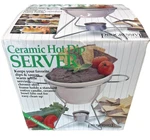 Hot Dip Server Progressive International Corp Ceramic 1993 Original Box. Fixed Price $6.86.